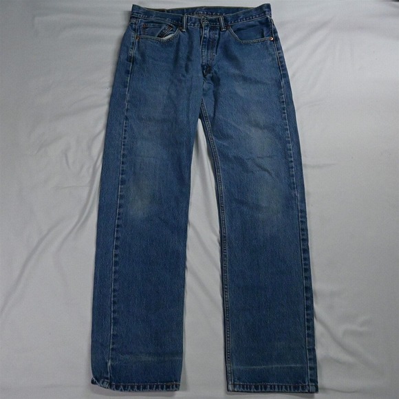 Levis 36‎ x 36 505 4886 Straight Fit Light Stonewash Denim Jeans - Picture 1 of 12